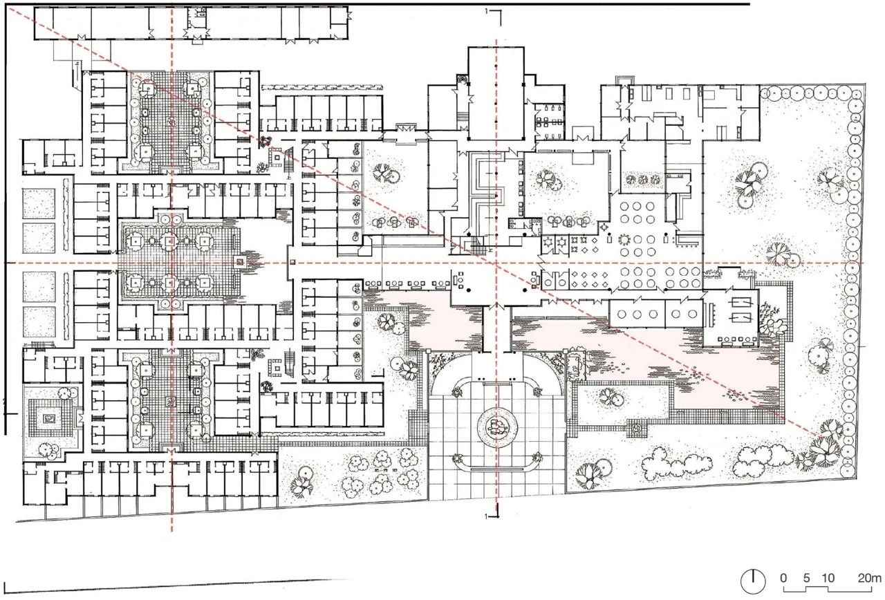 阙里宾舍一层平面图,图源:网络 阙里宾舍一层平面图,图源:网络