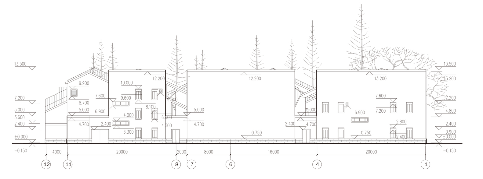 北立面图 北立面图