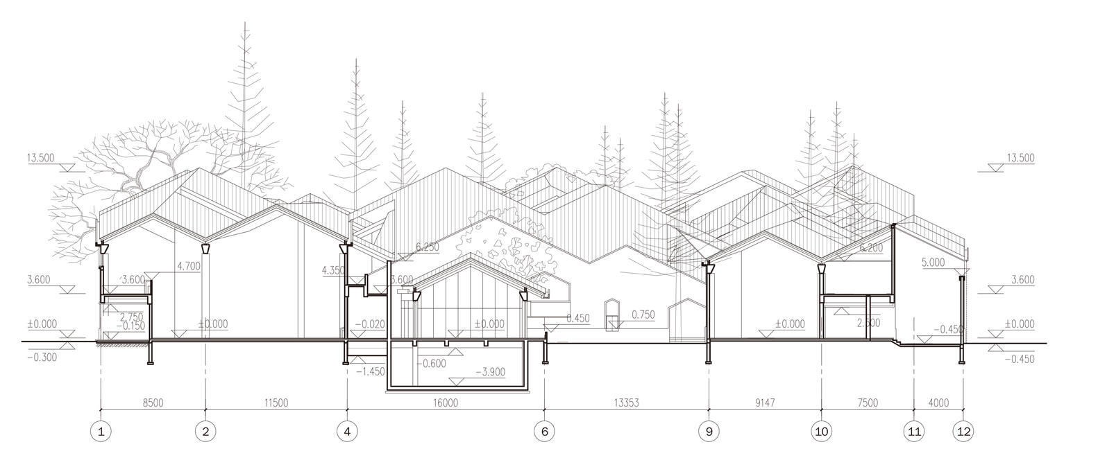 2-2剖面图 2-2剖面图